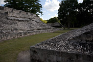 Ball Court at Edzna - edzna mayan ruins,edzna mayan temple,mayan temple pictures,mayan ruins photos
